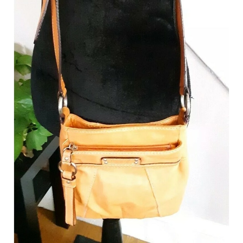 Light Orange Leather TIGANELLO Crossbody Purse Bag